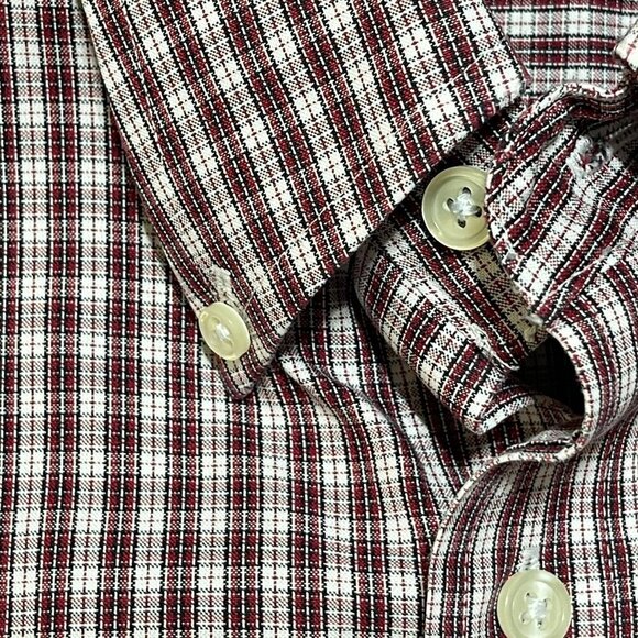 Eddie Bauer Men's Button Front Shirt Red White Plaid Relaxed Fit Cotton Size XXL - Picture 5 of 8